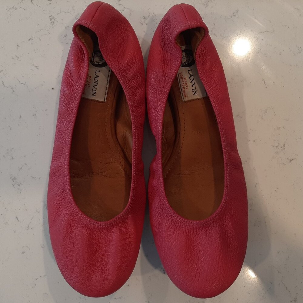 Lanvin Magenta Ballerina Shoes
